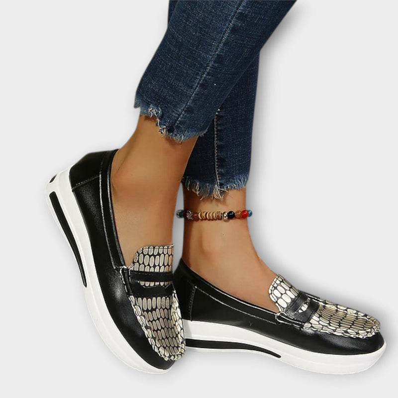 Anna - Zapatillas de Corte Bajo con Estampado en Costura