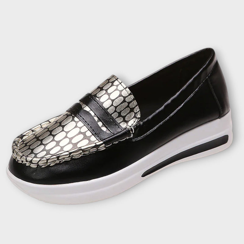 Anna - Zapatillas de Corte Bajo con Estampado en Costura