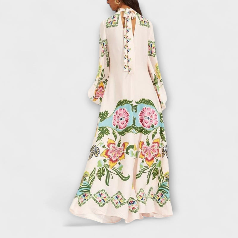 Lisa - Elegante maxivestido con estampado floral y diseño fluido