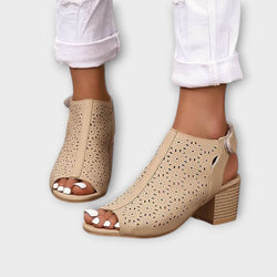 Brenda - Tacones Anchos en Color Sólido