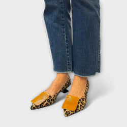 Alice - Tacones con diseño de estampado de leopardo