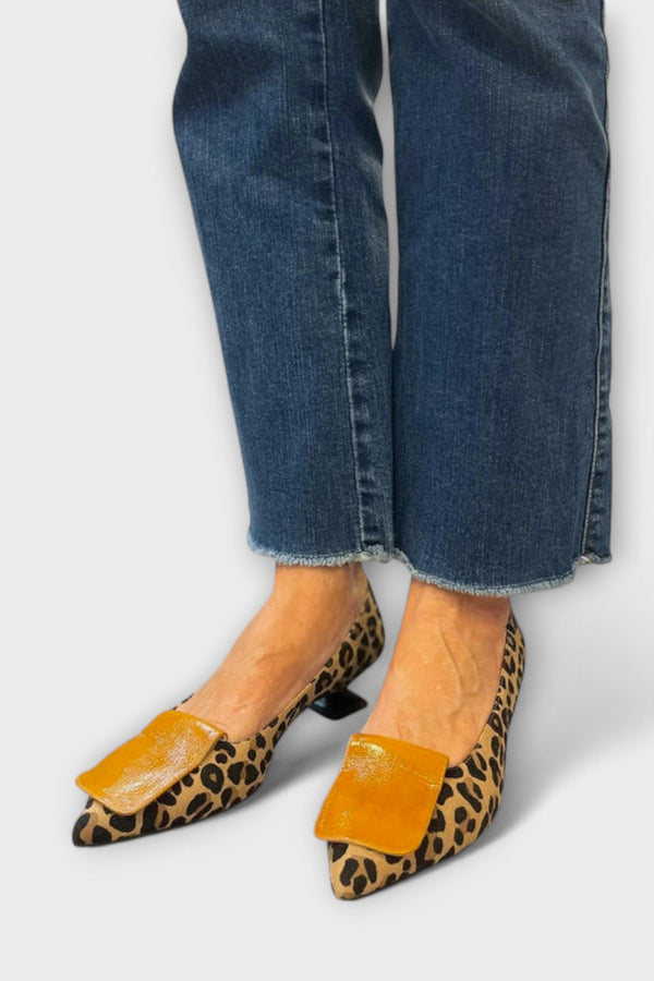 Alice - Tacones con diseño de estampado de leopardo