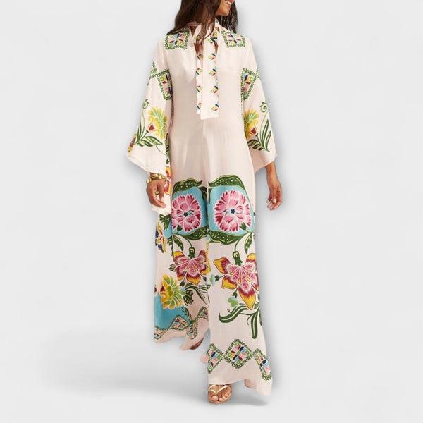 Lisa - Elegante maxivestido con estampado floral y diseño fluido