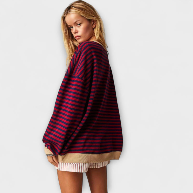 Mary - Suéter Oversize a Rayas