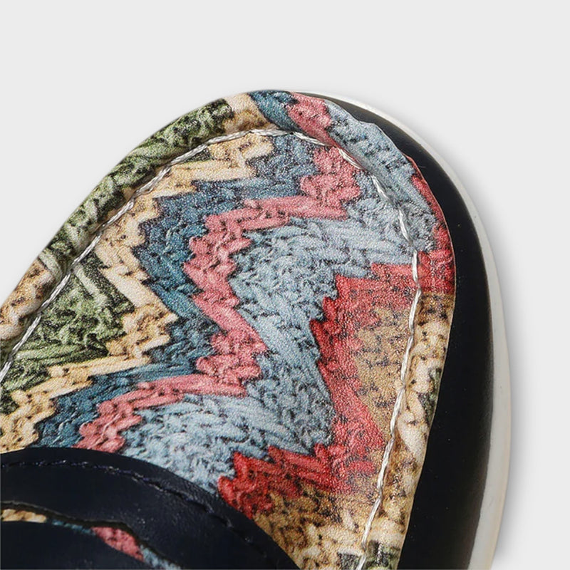 Anna - Zapatillas de Corte Bajo con Estampado en Costura
