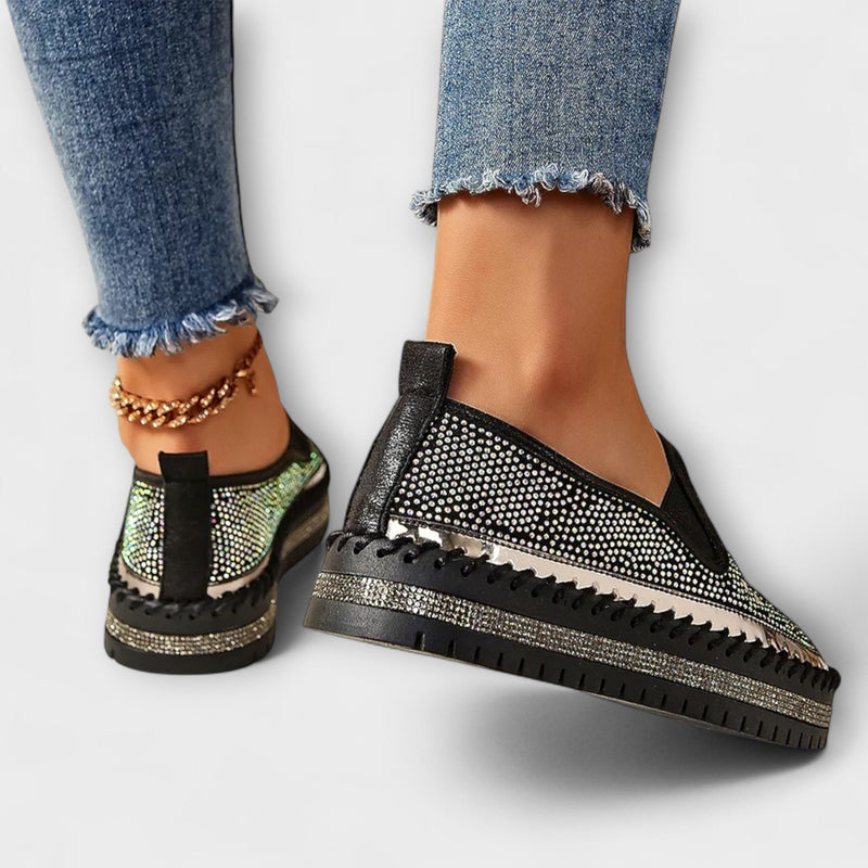 Vada – Zapatillas con piedras de strass