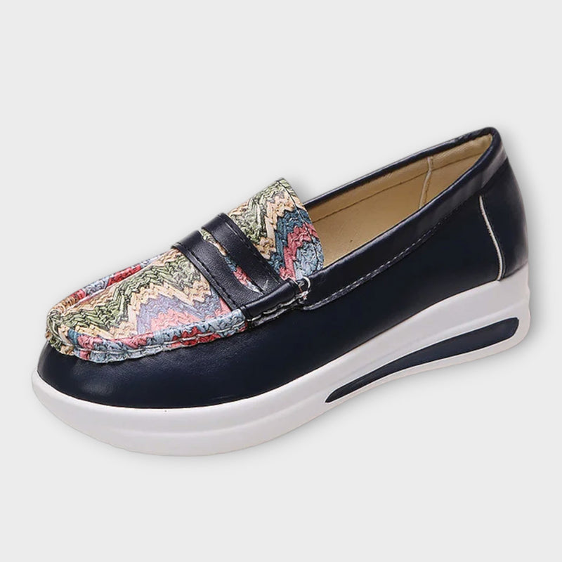 Anna - Zapatillas de Corte Bajo con Estampado en Costura