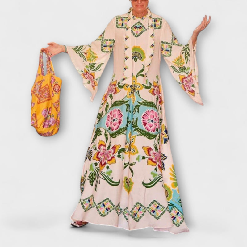 Lisa - Elegante maxivestido con estampado floral y diseño fluido
