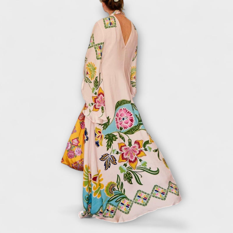 Lisa - Elegante maxivestido con estampado floral y diseño fluido