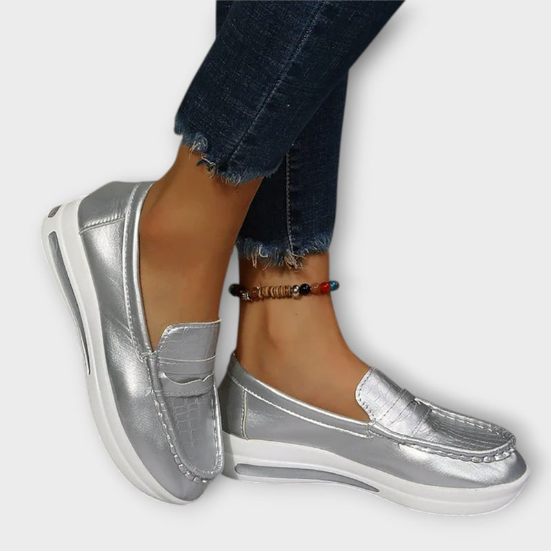 Anna - Zapatillas de Corte Bajo con Estampado en Costura