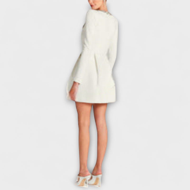 Wren - Vestido mini de terciopelo con adornos de joyas