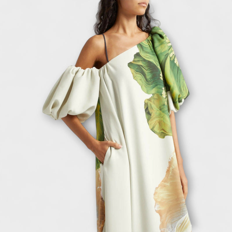 Melodía - Vestido Maxi Floral Asimétrico