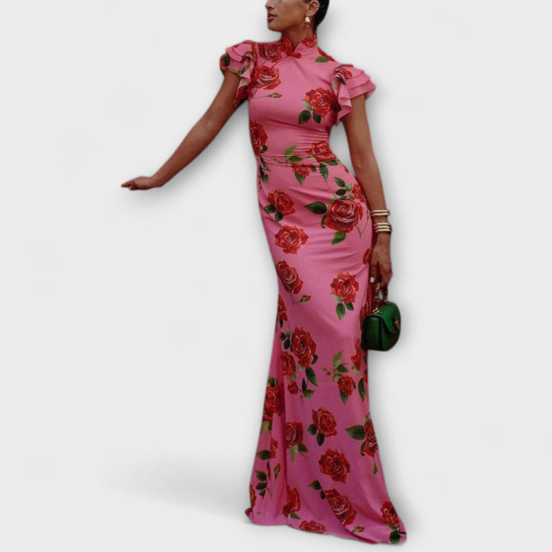 Luna - Vestido maxi con estampado floral