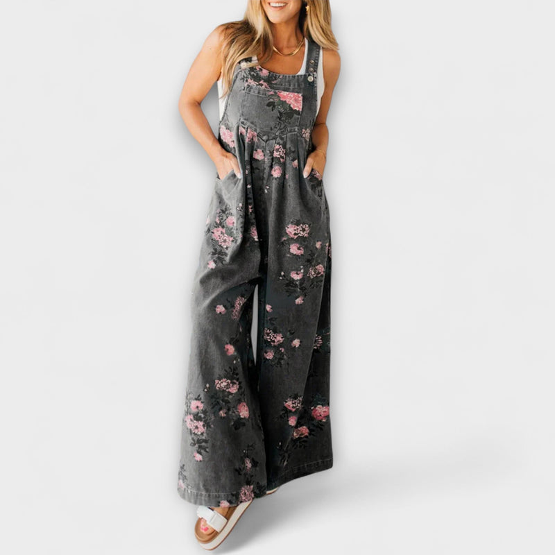 Bethany - Mono de mezclilla con estampado de flores