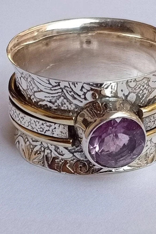 Anillo de Meditación de Cristal Bohemio