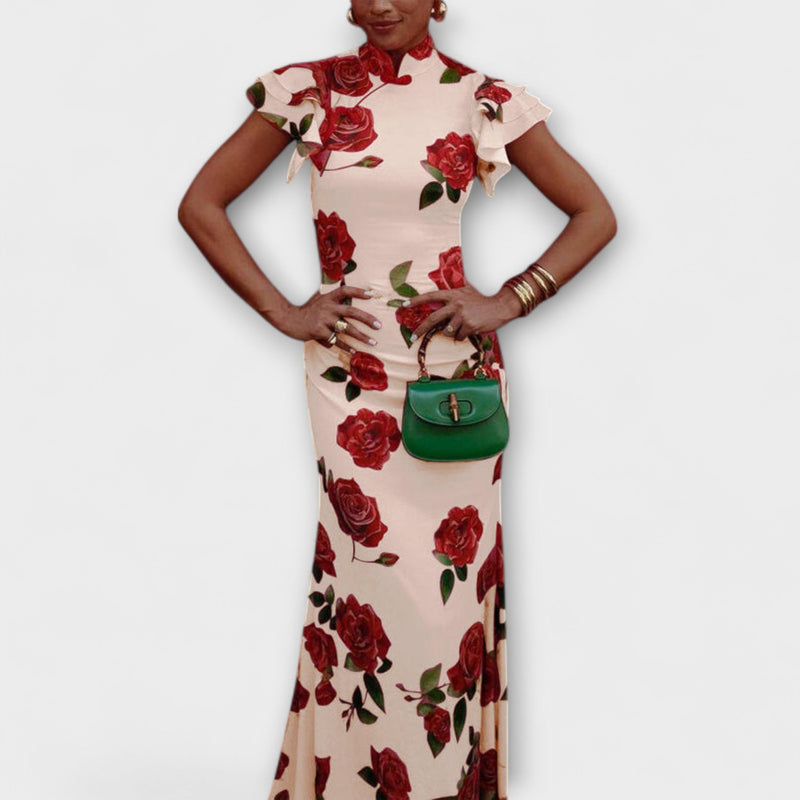 Luna - Vestido maxi con estampado floral