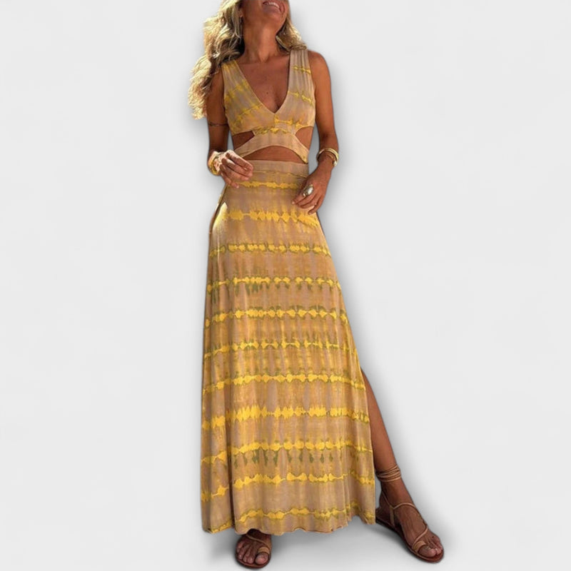 Ella - Vestido Stretch con Cortes y Tie-Dye Eleanor