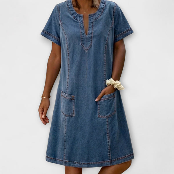 Mathea - Vestido de Denim Suave
