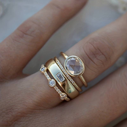 Conjunto de Anillos Vintage Zircón