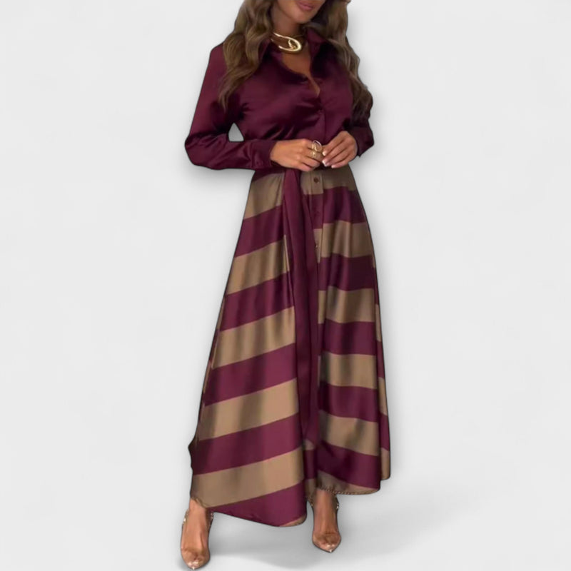 Hedda - Vestido largo de camisa con cinturón