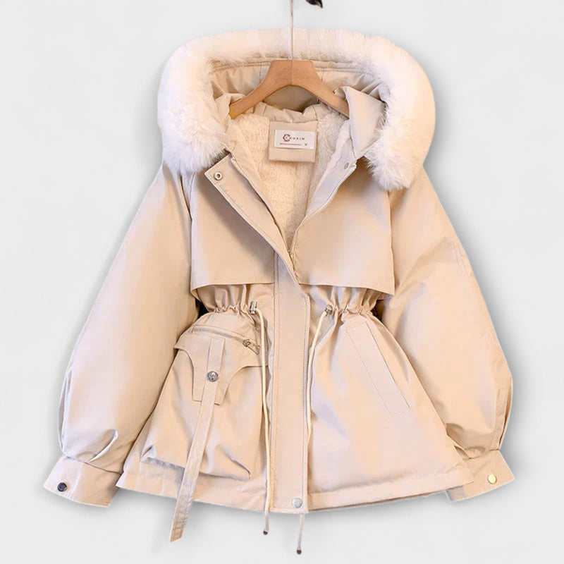 Bela - Elegante chaqueta de invierno Brévine con cuello de piel