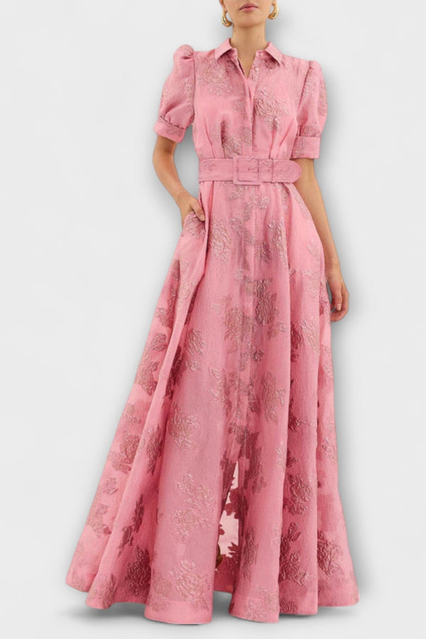 Anabella - Vestido con mangas cortas abullonadas
