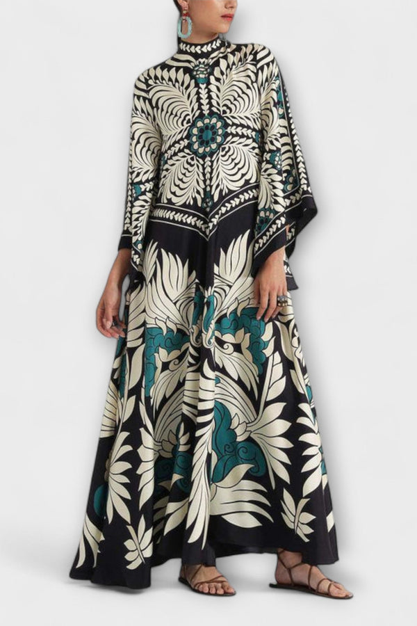 Giselle - Elegante Vestido Maxí Fluido con Estampado Floral