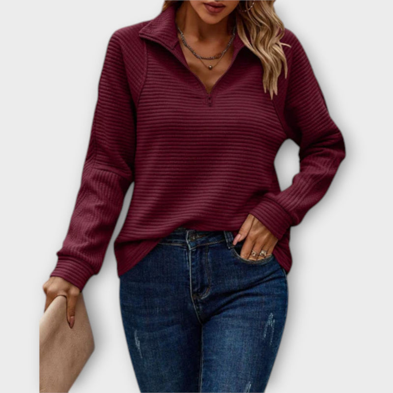Vilja - Pullover con media cremallera