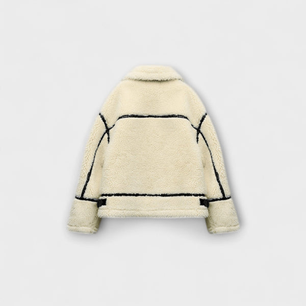 Adele – Chaqueta bomber elegante de piel de cordero