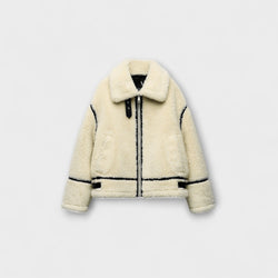 Adele – Chaqueta bomber elegante de piel de cordero
