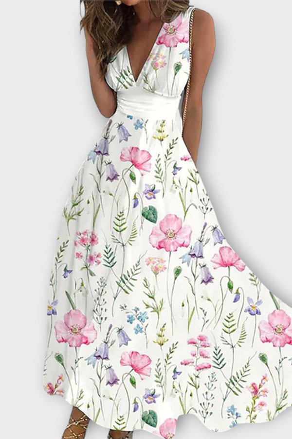 Romy - Vestido Floral de Escote en V