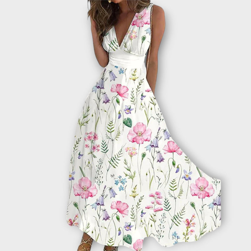 Romy - Vestido Floral de Escote en V