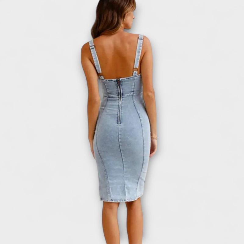 Anna - Vestido de mezclilla con tirantes ajustables
