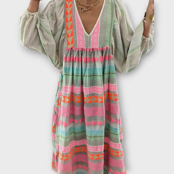Vestido Hermine Vibrante y Suelto