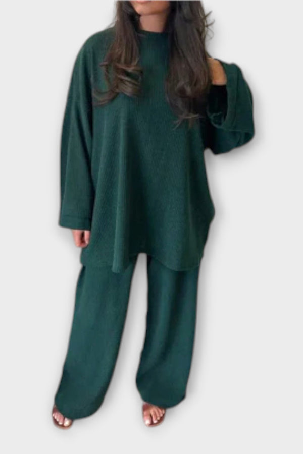 Ingrid - Conjunto en Talla Grande - Estilo Acanalado