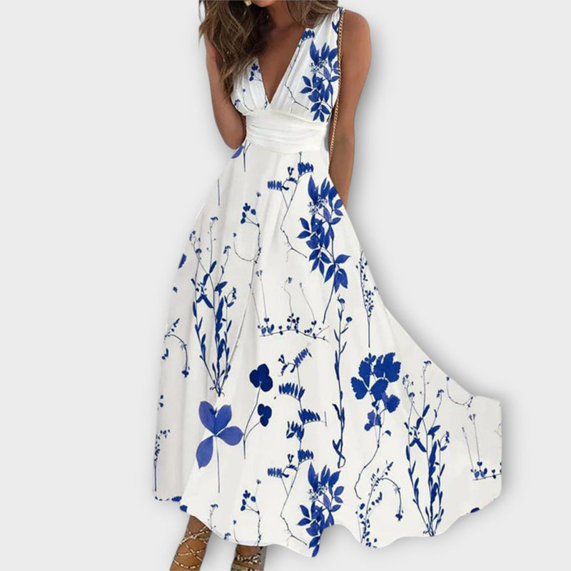 Romy - Vestido Floral de Escote en V