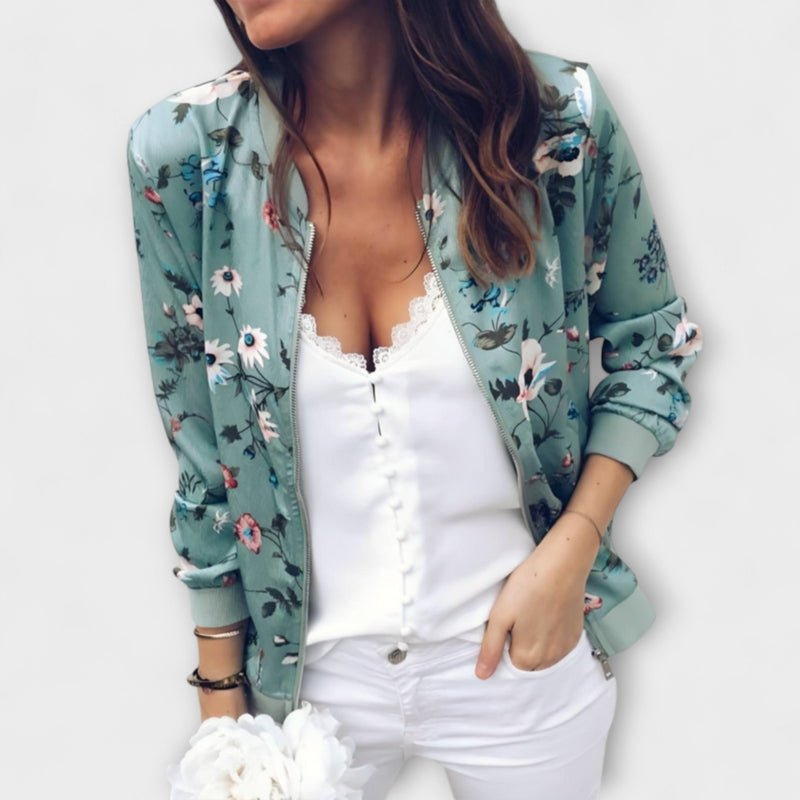 Kaelin - Chaqueta bomber elegante con estampado de flores