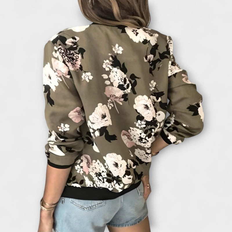 Kaelin - Chaqueta bomber elegante con estampado de flores