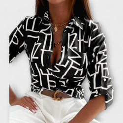 Blusa con cuello clásico